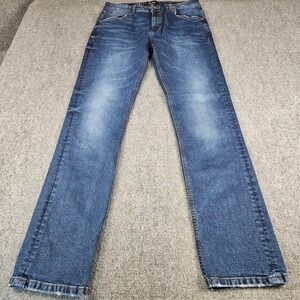 Primitive Skateboarding Mens Straight Leg Jeans Blue Dark Wash 33x34 PR-80285